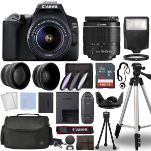 Canon EOS 250D (Rebel SL3) DSLR Camera w/ 18-55m DC Lens (International  Model)