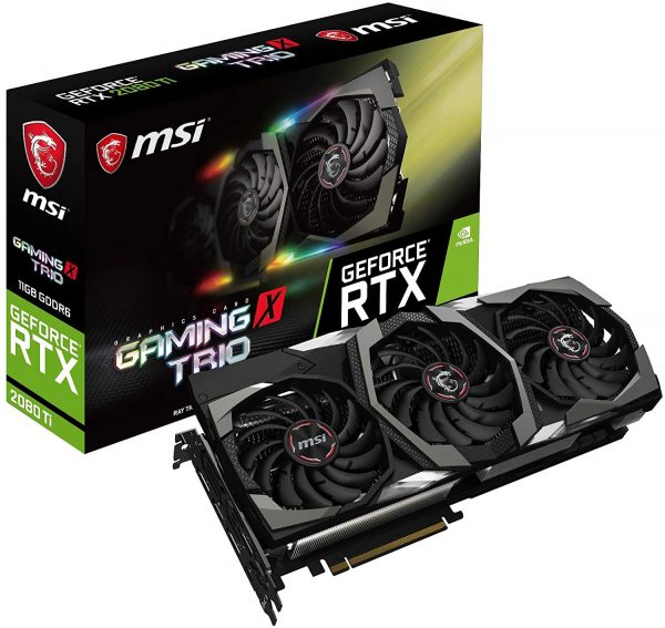 MSI Gaming GeForce RTX 2080 Ti GDRR6 352-bit HDMI/DP/USB Ray Tracing Turing Architecture Graphics Card (RTX 2080 TI Gaming X Trio)